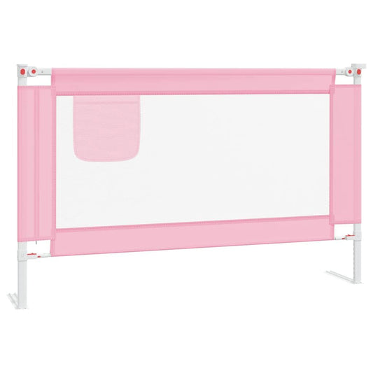 Vidaxl Barandilla De Seguridad Cama De Niño Rosa Tela 120x25 Cm_0