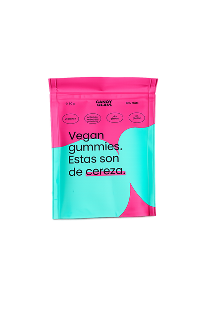 Gummies Veganas Sabor Cereza Pack 5 Bolsas - Snack Dulce Natural Sin Gluten_0