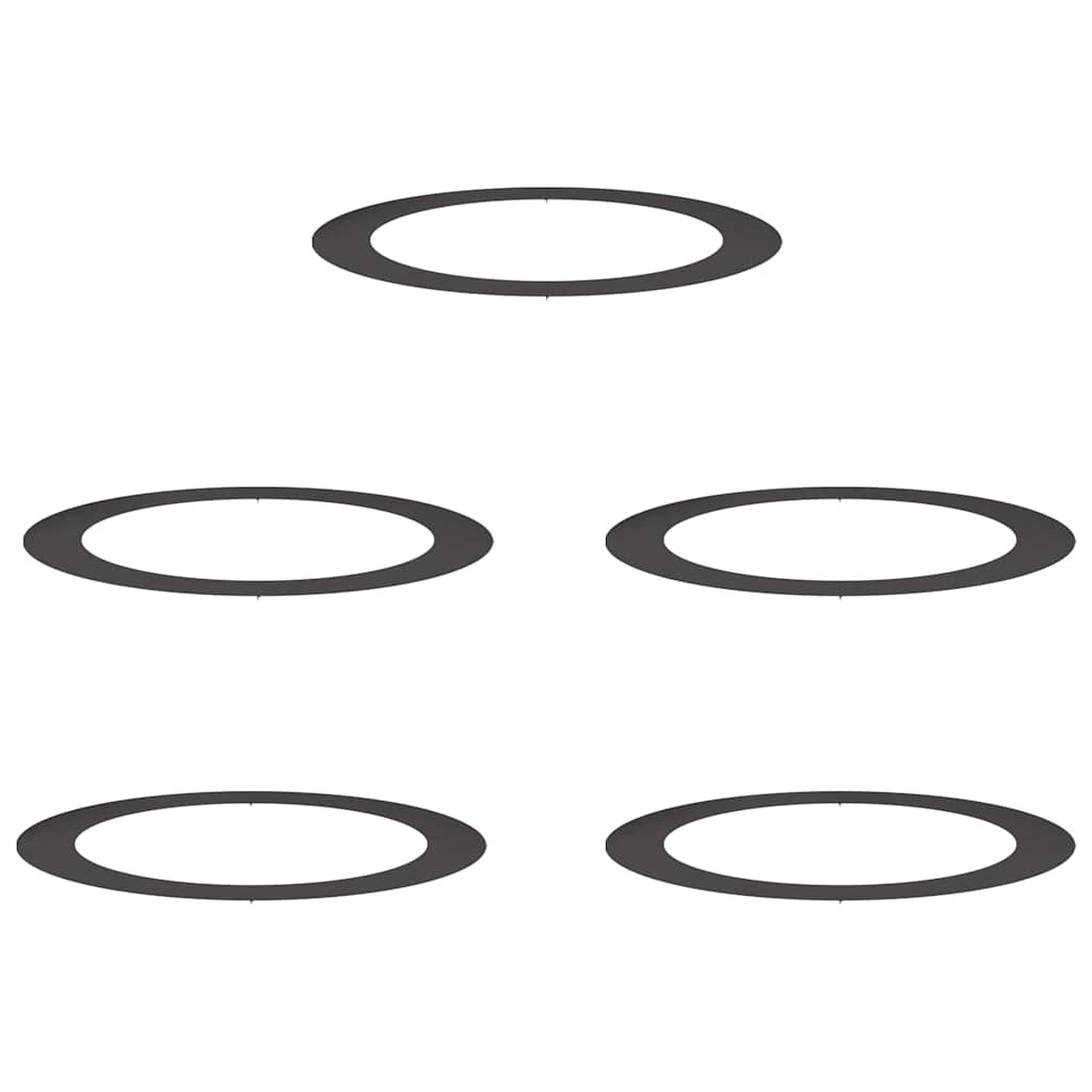 Adecuado Para Anillos De Árbol Plano 5 Pcs Negro Ø90 / 120 Cm_0