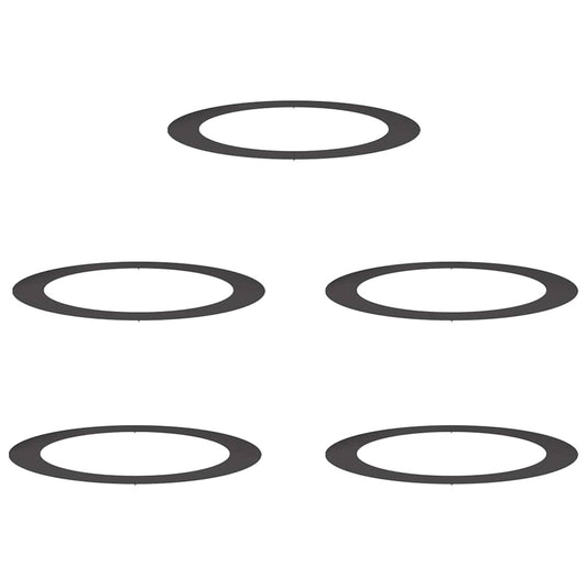 Adecuado Para Anillos De Árbol Plano 5 Pcs Negro Ø90 / 120 Cm_0