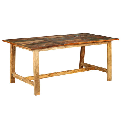 Mesa De Comedor De Madera Maciza Reciclada 180 Cm_1