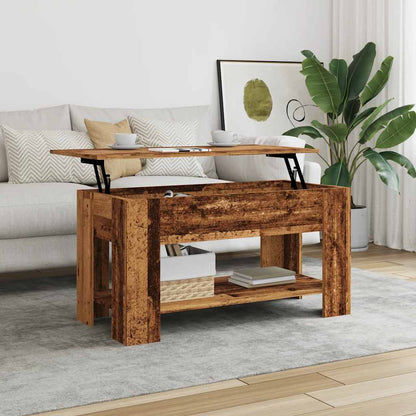 Mesa De Centro Madera De Ingeniería Madera Vieja 101x49x52 Cm_1
