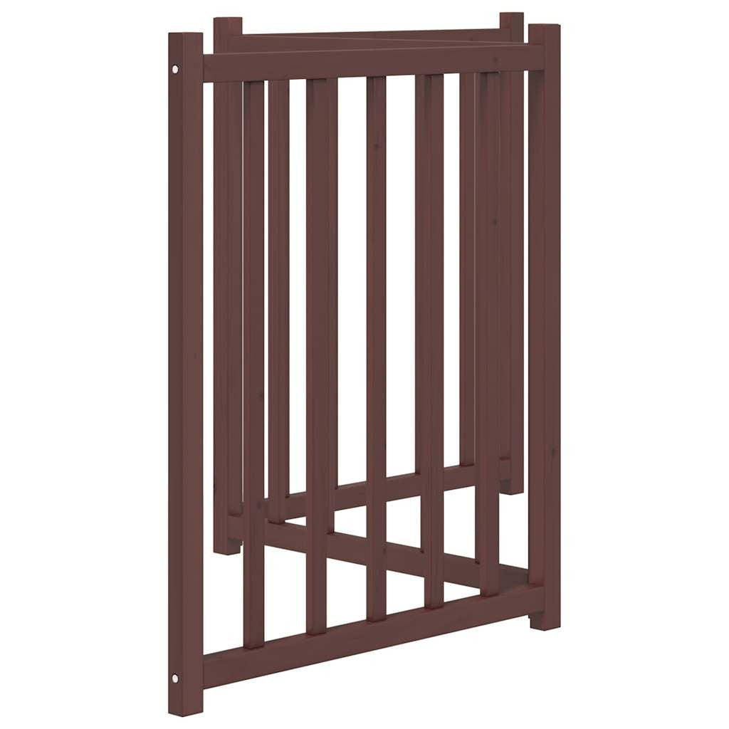Vidaxl Puerta De Perros Plegable 3 Paneles Madera Abeto Marrón 150 Cm_4