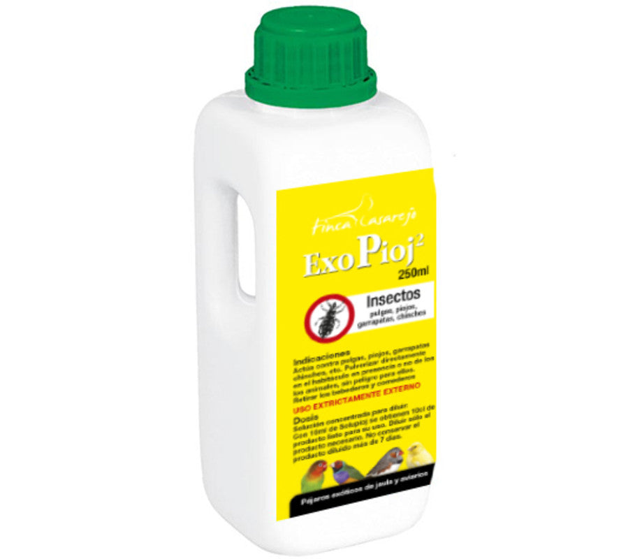 Exopioj - Eliminación De Piojos, Pulgas, Garrapatas Y Chinches En Canarios, Loros, Periquitos - 250 Ml_0