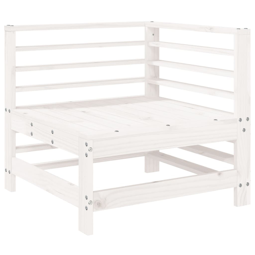 Vidaxl Juego De Muebles De Jardín 6 Piezas Madera Maciza Pino Blanco_3