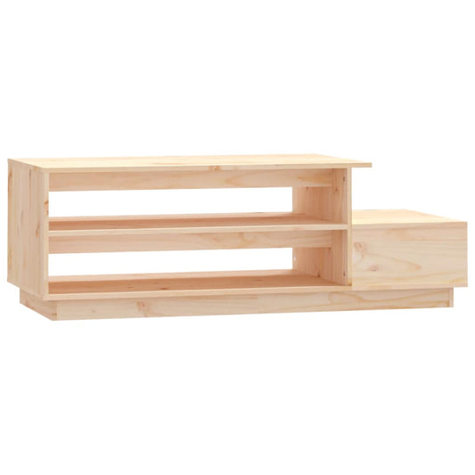 Mesa De Centro De Madera Maciza De Pino 120x50x40,5 Cm_0