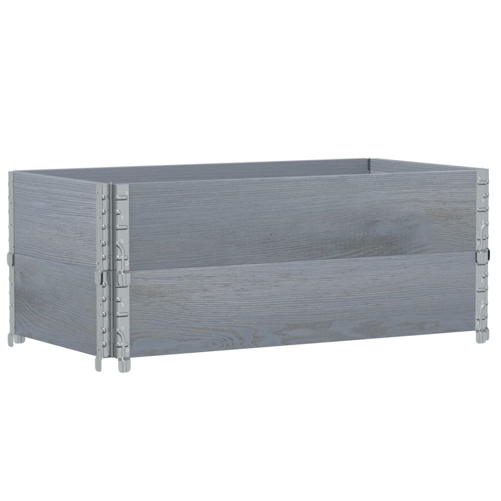 Jardinera De Madera Maciza De Pino Gris 100x50 Cm_4
