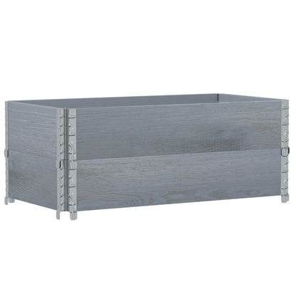 Jardinera De Madera Maciza De Pino Gris 100x50 Cm_4