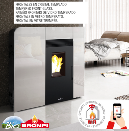 BRICOSOL ESTUFA DE PELLET BRONPI MODELO CLEO EXTRAPLANA 12 KW CRISTAL BLANCO_0