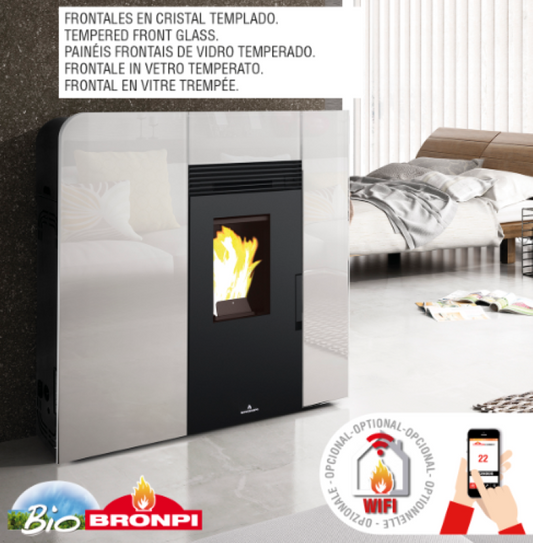 BRICOSOL ESTUFA DE PELLET BRONPI MODELO CLEO EXTRAPLANA 12 KW CRISTAL BLANCO_0