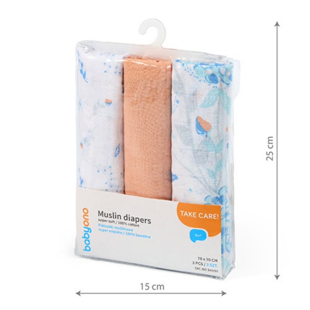 Pack 3 Muselinas Algodón 70x70 Cm Leaves