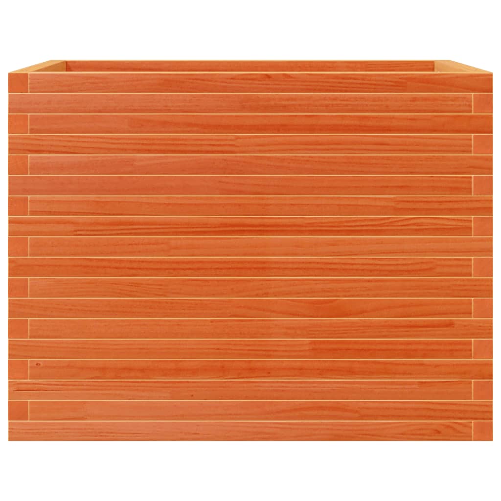 Jardinera Madera Maciza De Pino Marrón Cera 90x60x68,5 Cm_4