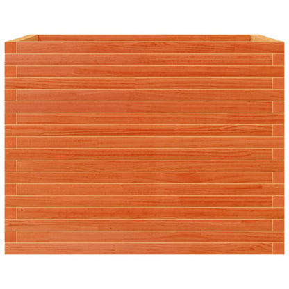 Jardinera Madera Maciza De Pino Marrón Cera 90x60x68,5 Cm_4