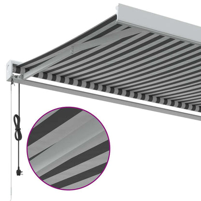 Toldo Retráctil Aluminio Y Tela Antracita Y Blanco 3,5x2,5 M_5