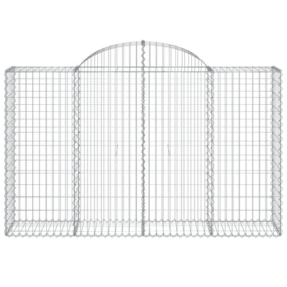 Cestas De Gaviones 8 Uds Forma De Arco Hierro 200x50x120/140 Cm_3