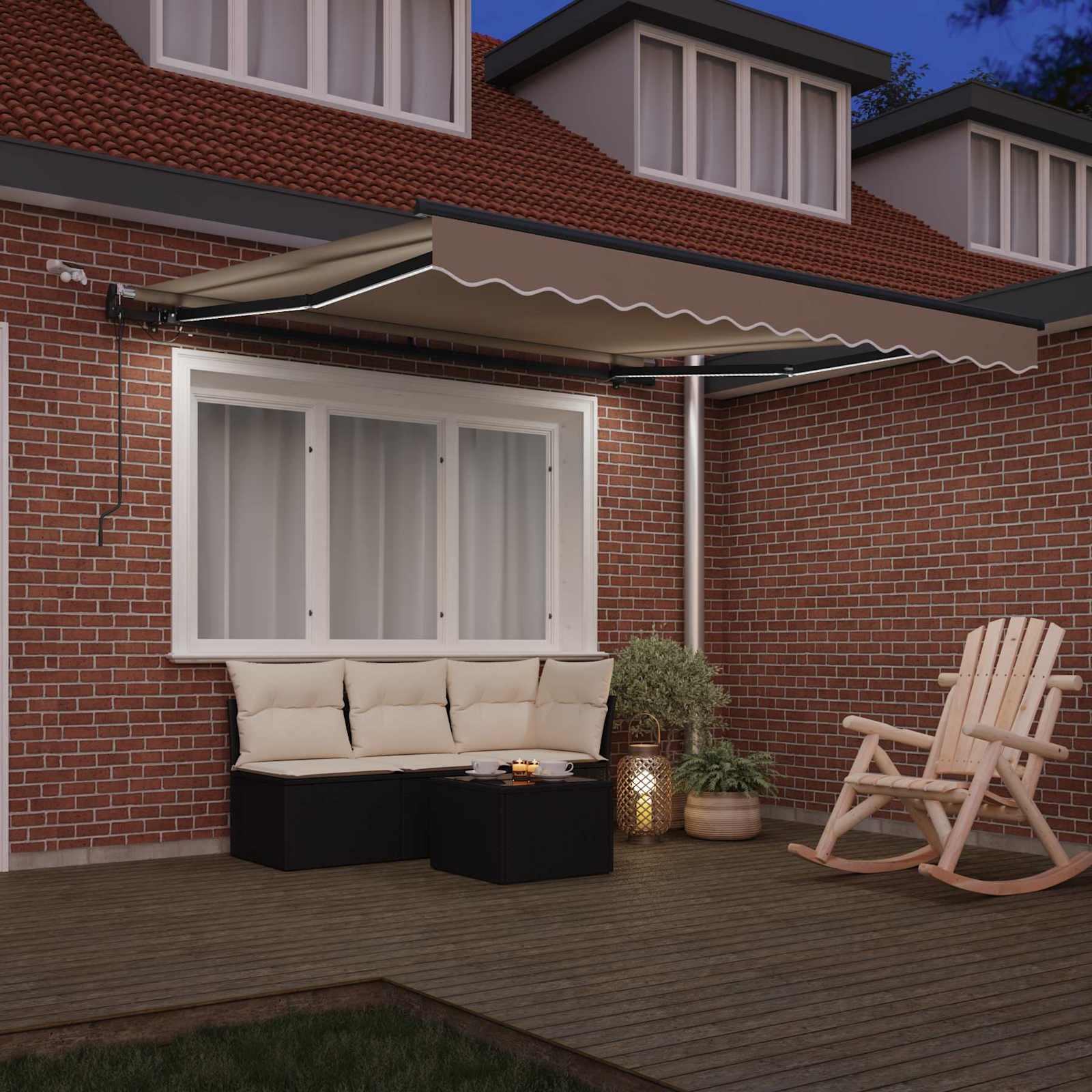 Toldo Retráctil Beige 300 X 250 Cm Poliéster_2