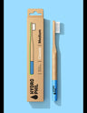 Cepillo de dientes bambú Clasico medium, color natural/océano Atlántico