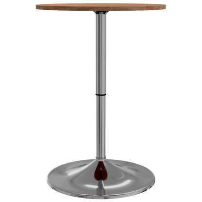 Mesa Alta De Madera Maciza Roble Marrón Claro Ø50x89,5 Cm_4
