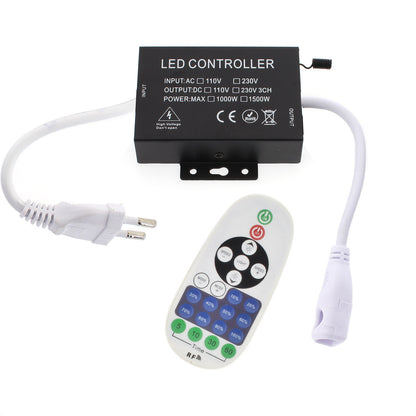 Controlador Dimmer Rf Tira Led 220v Monocolor 1500w, 6x14mm, Conectores Rápidos_1