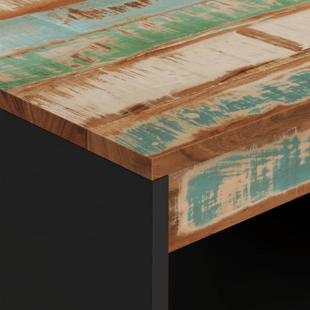 Mesa De Centro De Madera Maciza Reciclada 55x50x40 Cm_3
