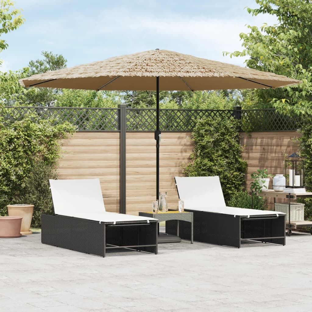 Vidaxl Sombrilla De Jardín Con Leds Poste Acero Marrón 388x388x248 Cm_1