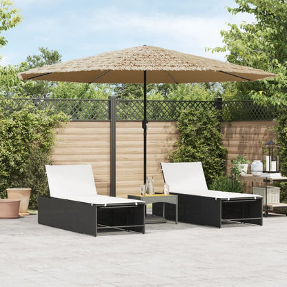 Vidaxl Sombrilla De Jardín Con Leds Poste Acero Marrón 388x388x248 Cm_1