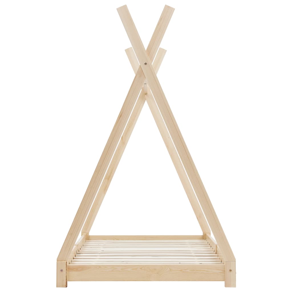 Estructura De Cama Infantil De Madera Maciza De Pino 70x140 Cm / Vetonek_2