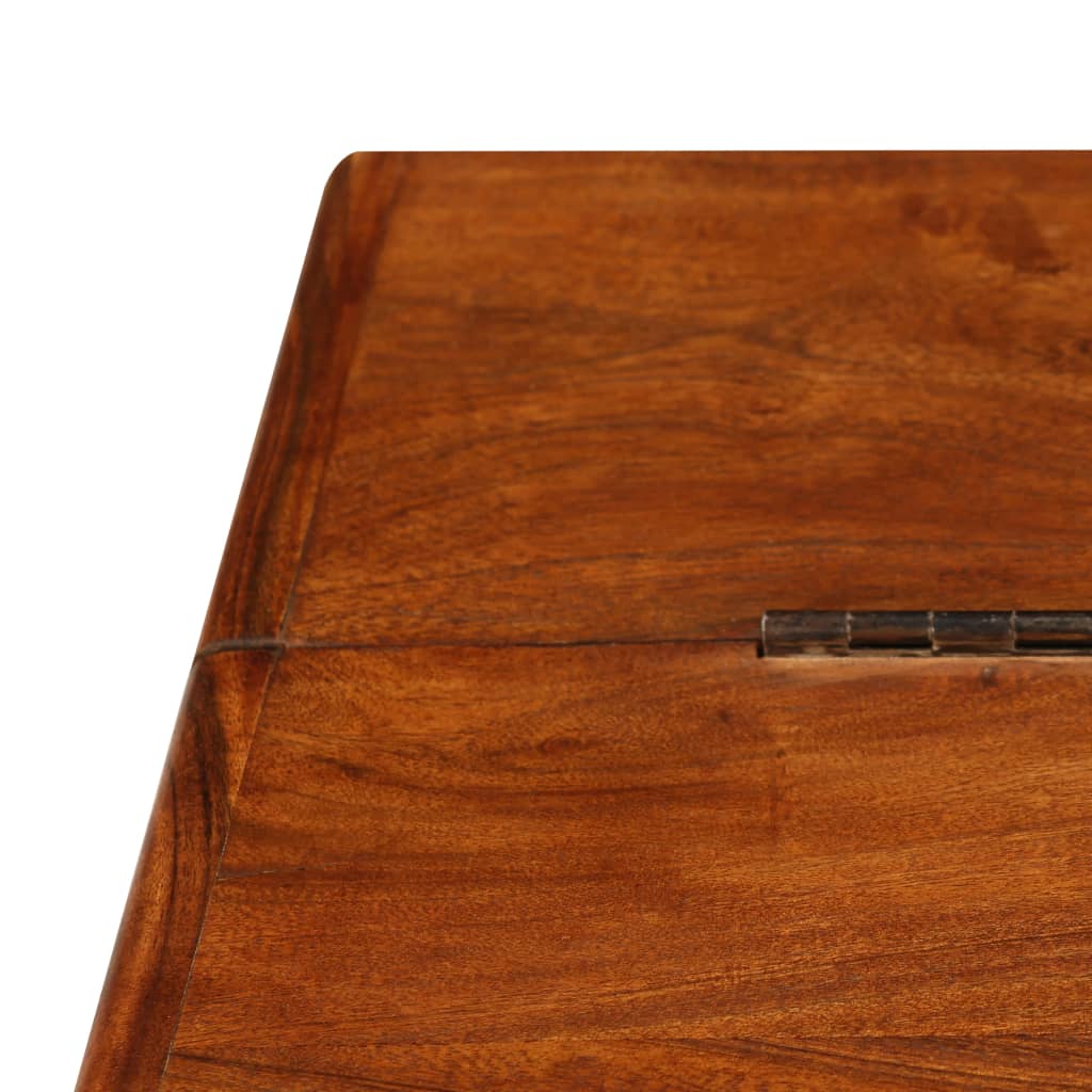 Mesa De Centro Madera Maciza Acacia Acabado Miel 110x55x35 Cm_4