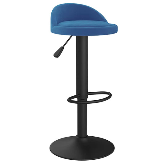 Taburete De Cocina De Terciopelo Azul_0
