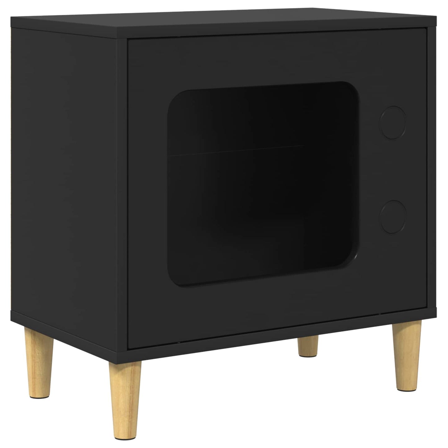 Casa Para Gatos Negro 51 X 30 X 52 Cm Madera De Ingeniería_0