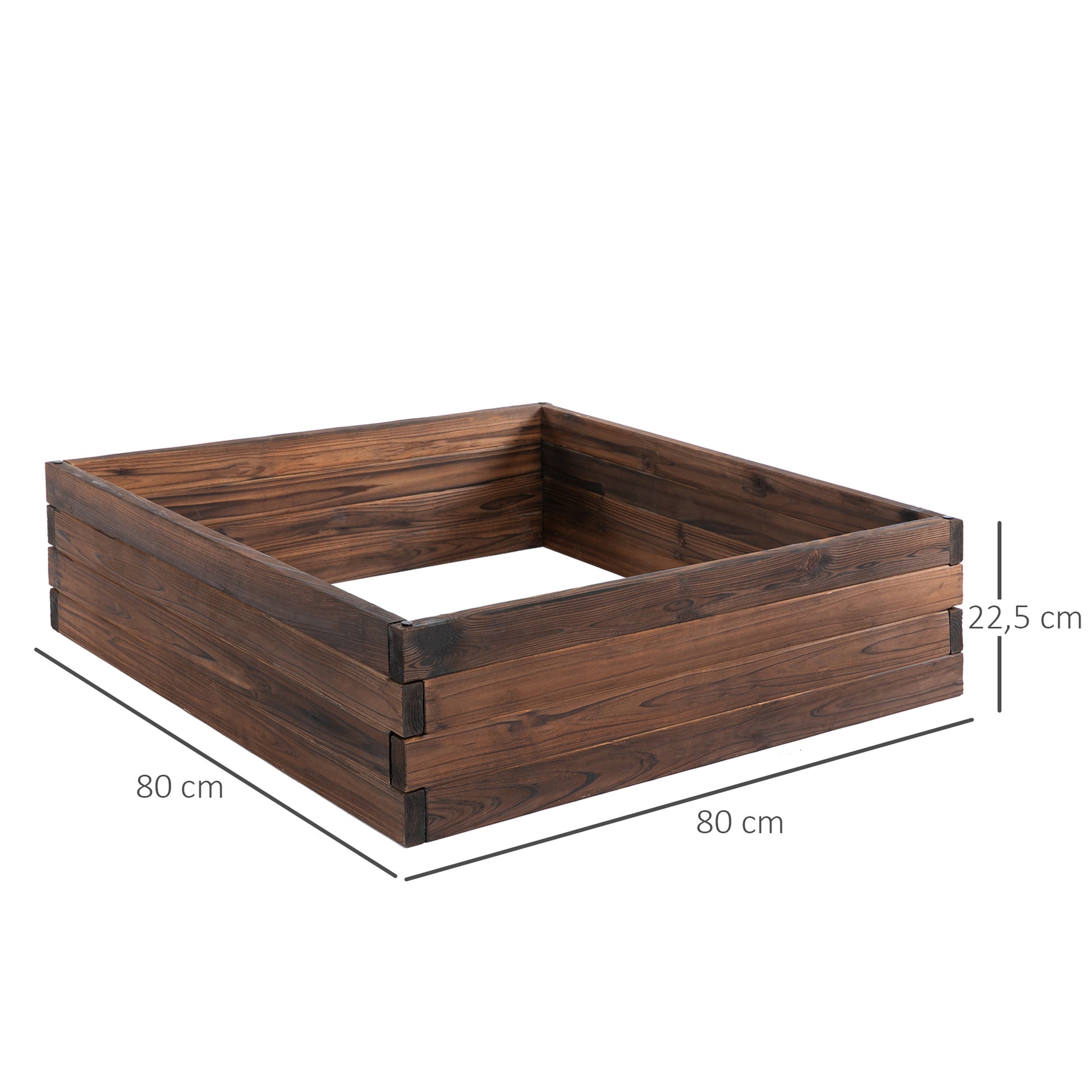 Outsunny Jardinera De Madera Jardín Maciza Para Cultivo De Flores Plantas_2