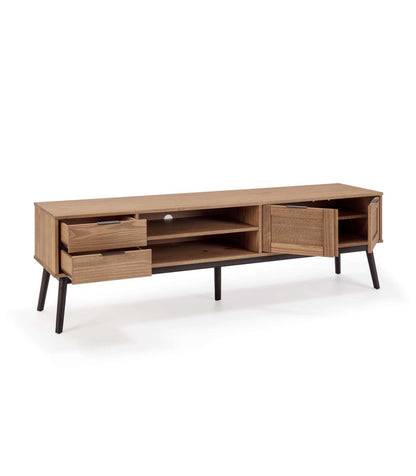 Mueble Tv 2 Puertas 2 Cajones Natalia Acabado Madera De Pino Largo: 180cm Ancho: 40cm Alto: 52cm_2