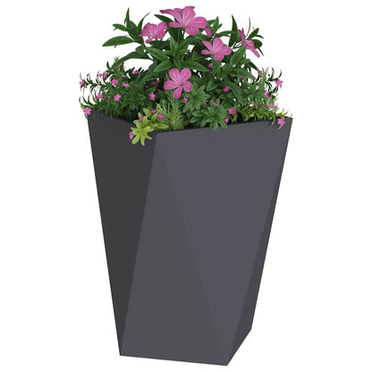 Jardinera 2 Pcs Antracita 50 X 50 X 75 Cm Acero_2