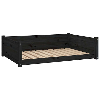 Vidaxl Cama Para Perros Madera Maciza De Pino Negro 95,5x65,5x28 Cm_0