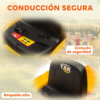Aiyaplay Tractor Eléctrico Para Niños Con Remolque Desmontable Y Pala Amarillo_3