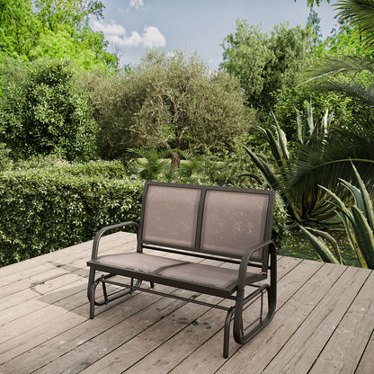 Banco Balancín Marrón Para 2 Personas - Muebles De Jardín - 118x74x89,5cm_3
