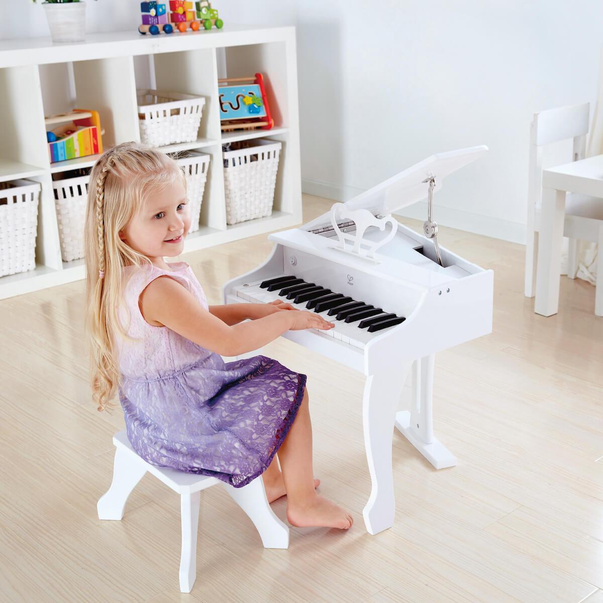 Piano Deluxe Grand Piano Hape White