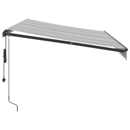 Toldo Retráctil Automático Luz Led Antracita Blanco 350x250 Cm_4