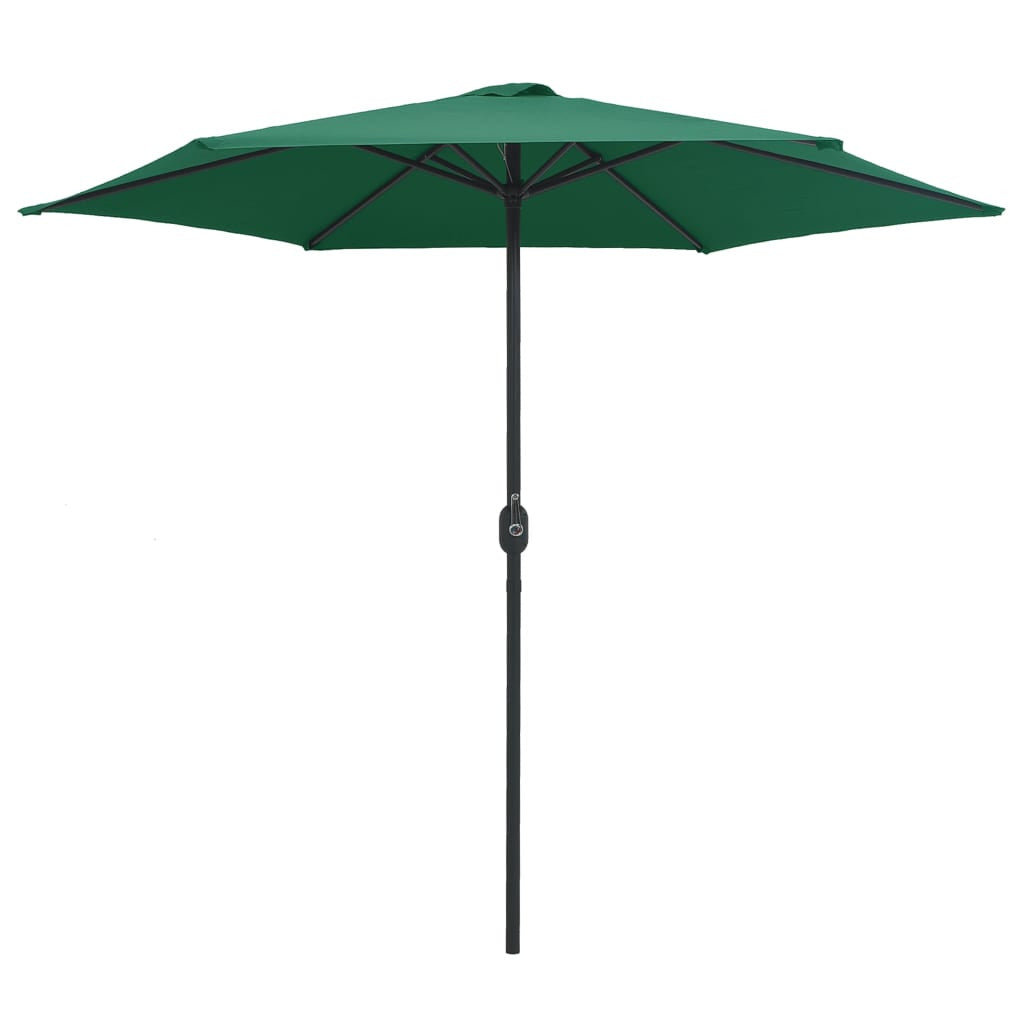 Vidaxl Sombrilla De Jardín Con Palo De Aluminio Verde 270x246 Cm_1