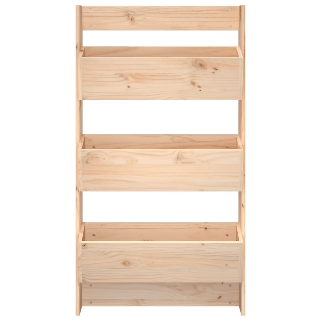 Jardinera De Pared 3 Niveles Madera Maciza Pino 60x18,5x110 Cm_3