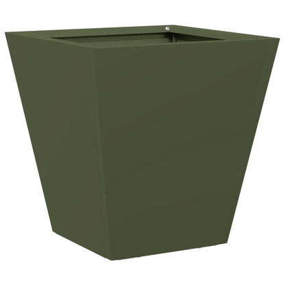 Jardinera Hexagonal Acero Verde Oliva 30x30x30 Cm_0