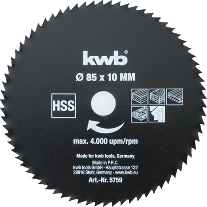 Kit de mini hojas para sierra circular Kwb