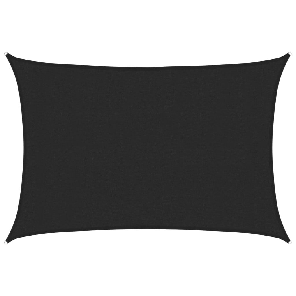 Vidaxl Toldo De Vela Hdpe Negro 160 G/m² 3x4,5 M_0