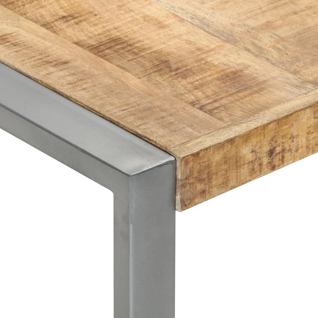 Mesa De Centro Madera De Mango Rugosa 140x140x40 Cm_2