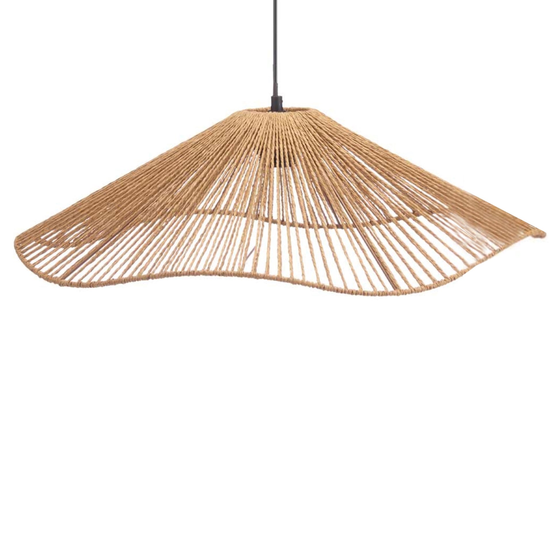 Lámpara De Techo Ø55cm En Cuerda Natural Estilo Vintage_3