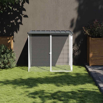 Vidaxl Jaula Gallinas Y Toldo Acero Galvanizado Antracita 103x98x90 Cm_1