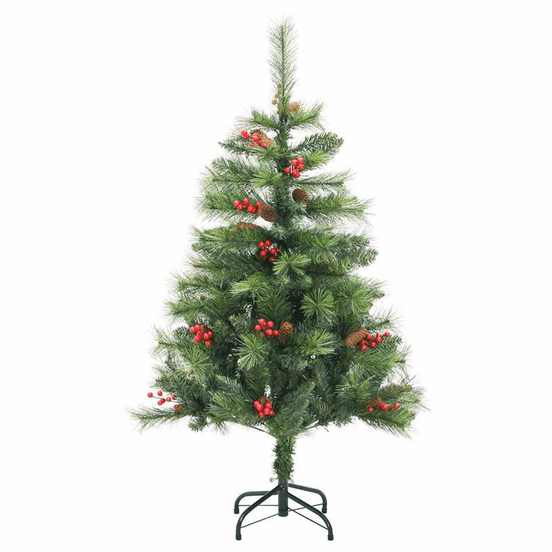 Vidaxl Árbol Navidad Artificial Con Bisagras 150 Led Y Bolas 120 Cm_4