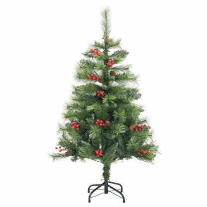 Vidaxl Árbol Navidad Artificial Con Bisagras 150 Led Y Bolas 120 Cm_4
