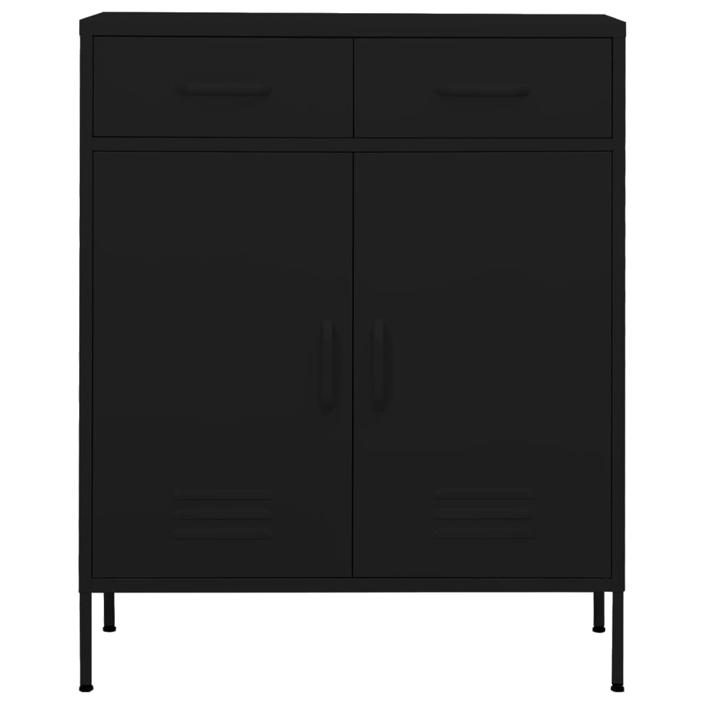 Armario De Almacenamiento Acero Negro 80x35x101,5 Cm_1