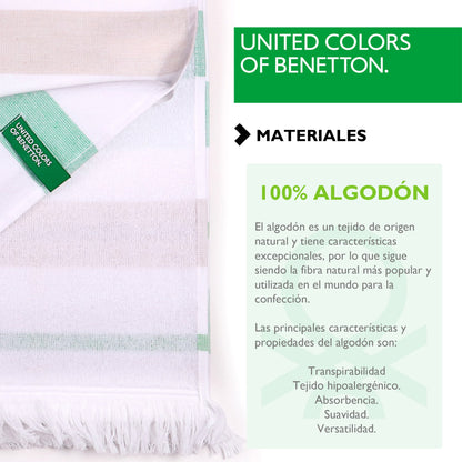 Hamman 80x165cm 350gsm 100%algodon Verde/gris Casa Benetton_5